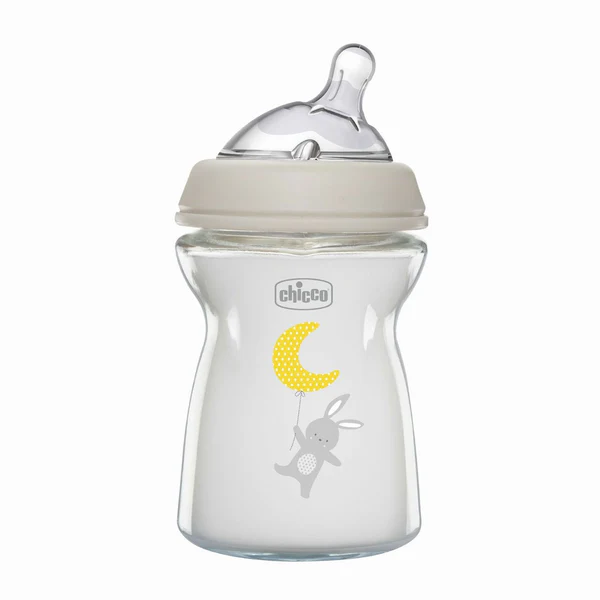 Chicco Μπιμπερό Γυάλινο Natural Feeling 0+ Μηνών 250ml Λευκό 1 Chicco Μπιμπερό Γυάλινο Natural Feeling 0+ Μηνών 250ml Λευκό