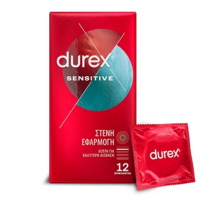DUREX Προφυλακτικά Sensitive Στενή Εφαρμογή 12 Τεμάχια