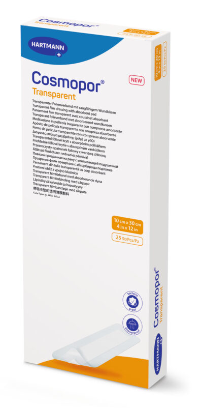 Hartmann Cosmopor Transparent Αυτοκόλλητο Επίθεμα 10x30cm 25 Τεμάχια