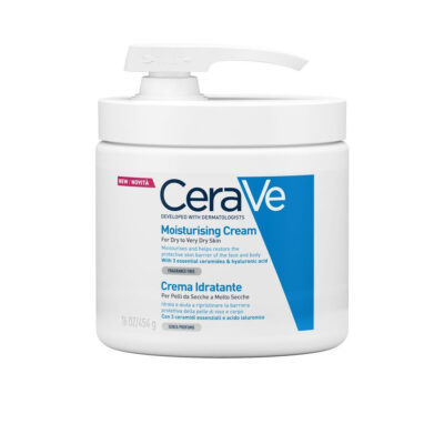 CeraVe Moisturising Cream Ενυδατική Κρέμα Προσώπου και Σώματος με Ceramides και Υαλουρονικό Οξύ 454g με Αντλία