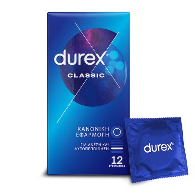 DUREX Προφυλακτικά Classic Κανονική Εφαρμογή 12 Τεμάχια