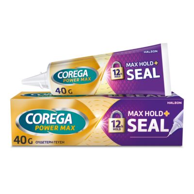 Corega Max Hold+Seal Στερεωτική Κρέμα Τεχνητής Οδοντοστοιχίας 40g