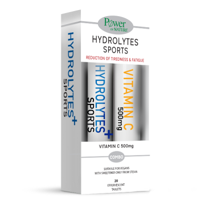 Power of Nature Hydrolytes Sports Stevia 20 Αναβράζοντα Δισκία με ΔΩΡΟ Vitamin C 500mg 20 Αναβράζοντα Δισκία