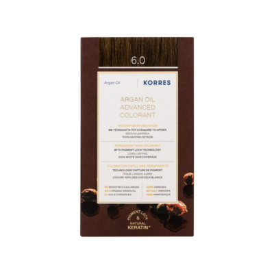 Korres Argan Oil Advanced Colorant 6.0 Σκούρο Ξανθό 50ml