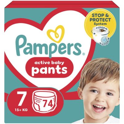 Pampers Pants Πάνα-Βρακάκι Μέγεθος 7 (15kg+) - 74 Πάνες-Βρακάκι