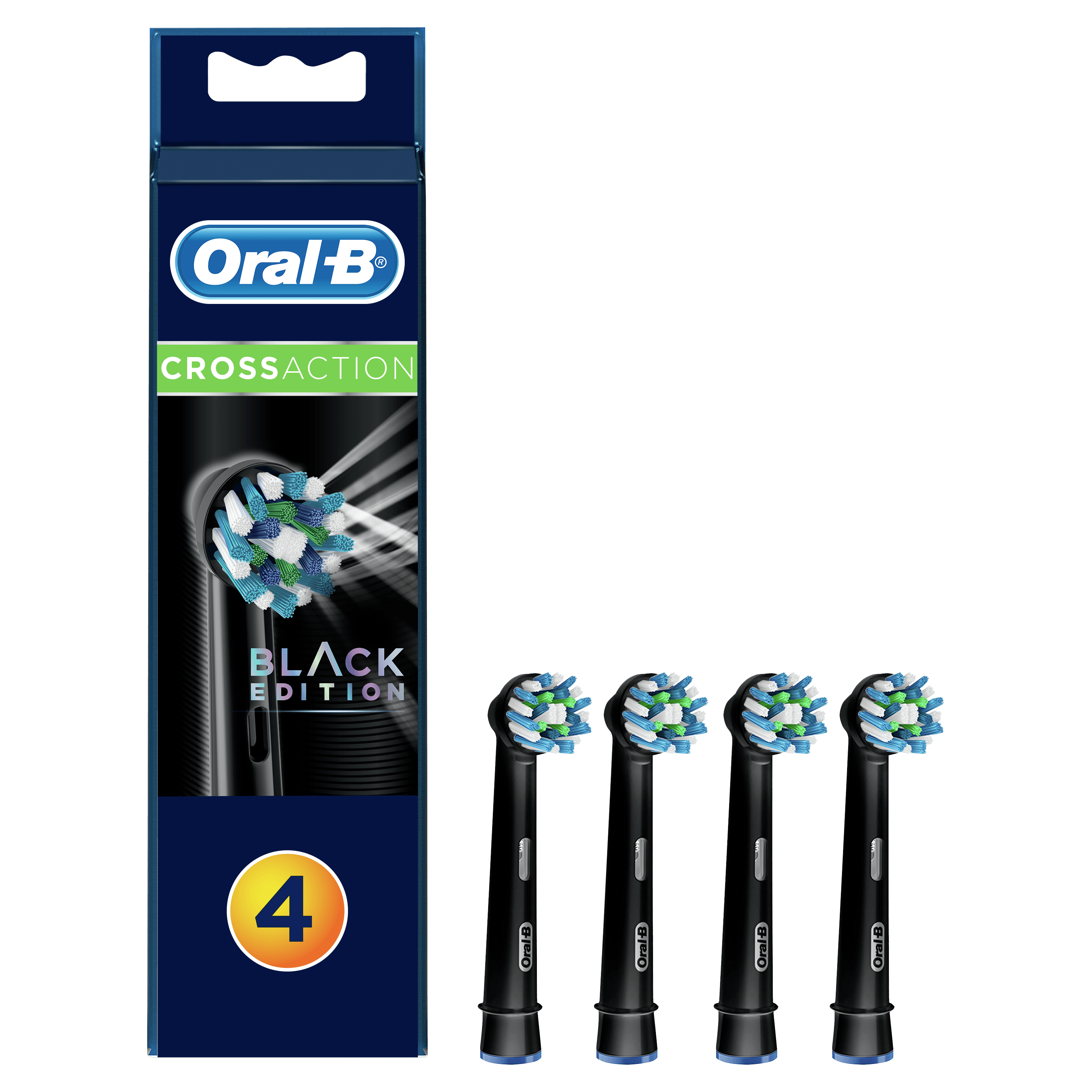 ORAL-B CrossAction Μαύρες Ανταλλακτικές Κεφαλές Ηλεκτρικής Οδοντόβουρτσας 4 Τεμάχια 4 80318319_4210201218197_ORAL B ΑΝΤΑΛΛΑΚΤΙΚΑ CROSS ACT BLACK 6X4_PI