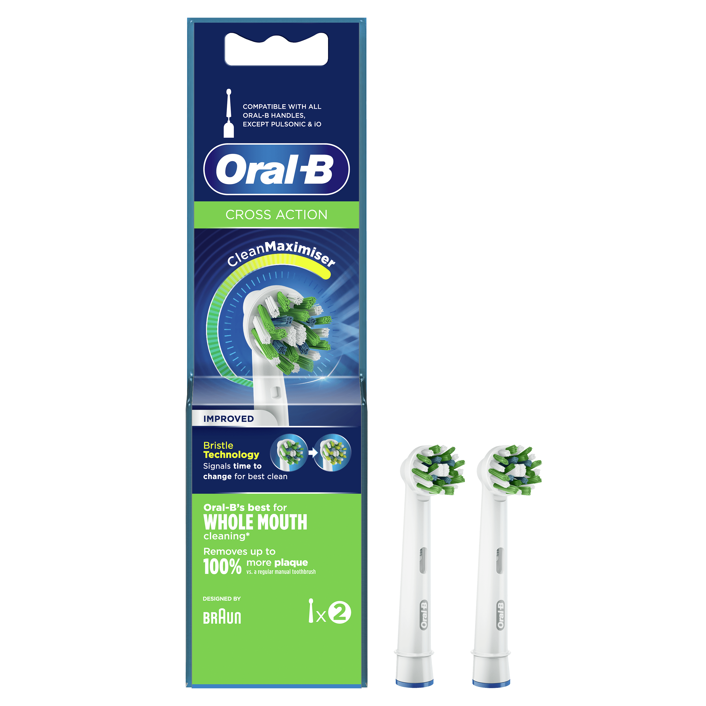 ORAL-B CrossAction Ανταλλακτικές Κεφαλές Ηλεκτρικής Οδοντόβουρτσας 2 Τεμάχια 5 80347920_4210201353409_ORAL B ΑΝΤΑΛΛΑΚΤΙΚΑ CROSS ACTION 12X2_S1