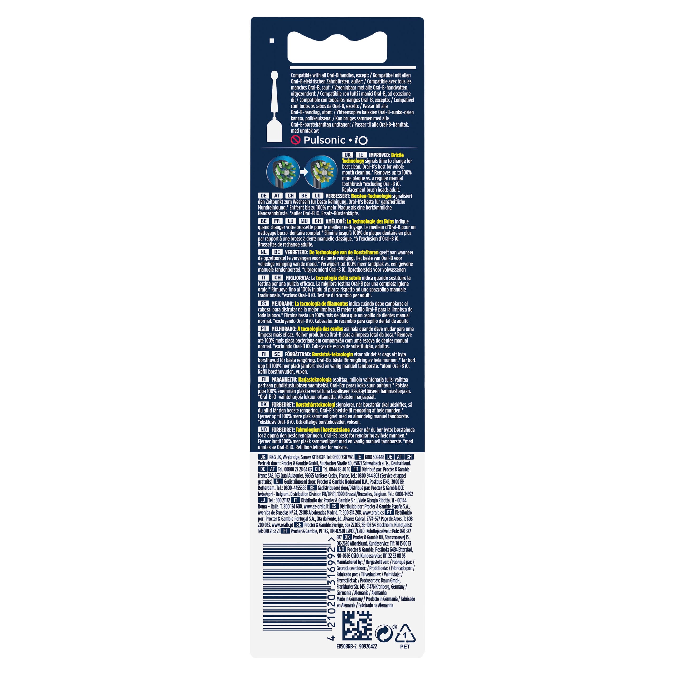 ORAL-B CrossAction Μαύρες Ανταλλακτικές Κεφαλές Ηλεκτρικής Οδοντόβουρτσας 2 Τεμάχια 4 80348198_4210201355595_ORAL B ΑΝΤΑΛΛΑΚΤΙΚΑ CROSS ACT BLACK 12X2_BL