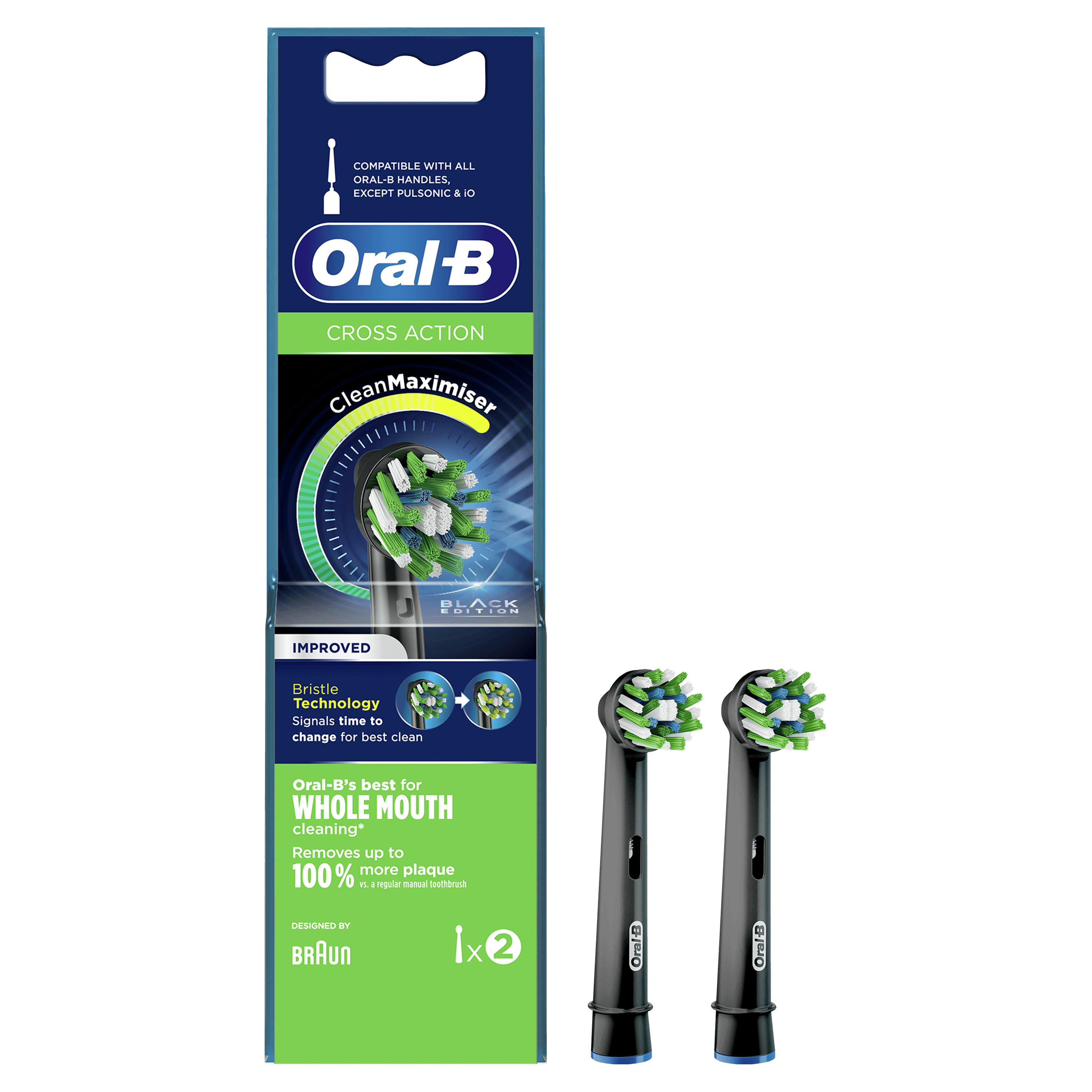 ORAL-B CrossAction Μαύρες Ανταλλακτικές Κεφαλές Ηλεκτρικής Οδοντόβουρτσας 2 Τεμάχια 3 80348198_4210201355595_ORAL B ΑΝΤΑΛΛΑΚΤΙΚΑ CROSS ACT BLACK 12X2_S1