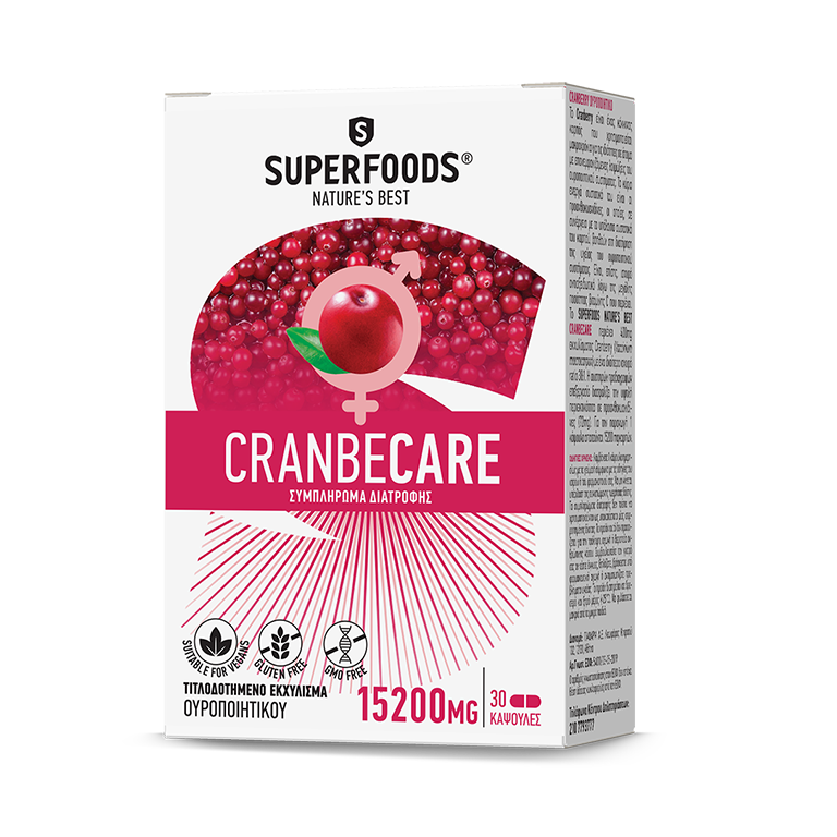 Superfoods Cranbecare 30 Κάψουλες 1 Superfoods Cranbecare 30 Κάψουλες