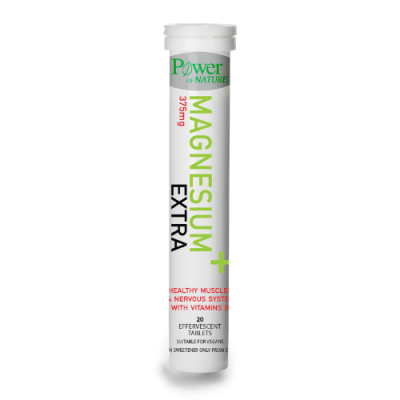 Power of Nature Magnesium Extra 375mg Stevia 20 Αναβράζοντα Δισκία