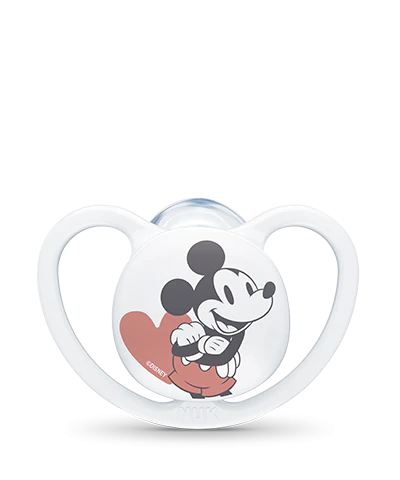 NUK Space Disney Mickey Πιπίλα Σιλικόνης 0-6 Μηνών ΛΕΥΚΟ 1 Τεμάχιο