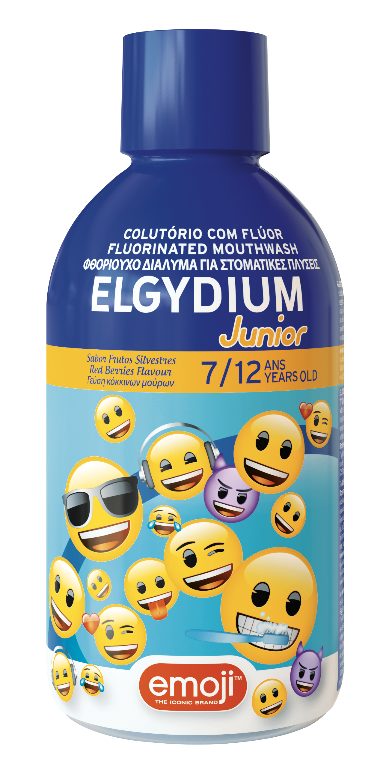 Elgydium Junior Emoji Φθοριούχο Στοματικό Διάλυμα για Παιδιά 7-12 Ετών 500ml 1 Elgydium Junior Emoji Φθοριούχο Στοματικό Διάλυμα για Παιδιά 7-12 Ετών 500ml