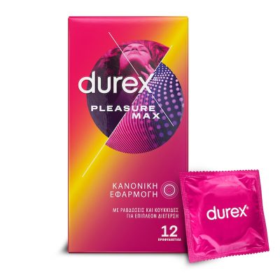 DUREX Προφυλακτικά Pleasure Max Κανονική Εφαρμογή 12 Τεμάχια