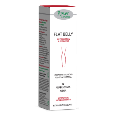 Power of Nature Flat Belly Stevia 10 Αναβράζοντα Δισκία