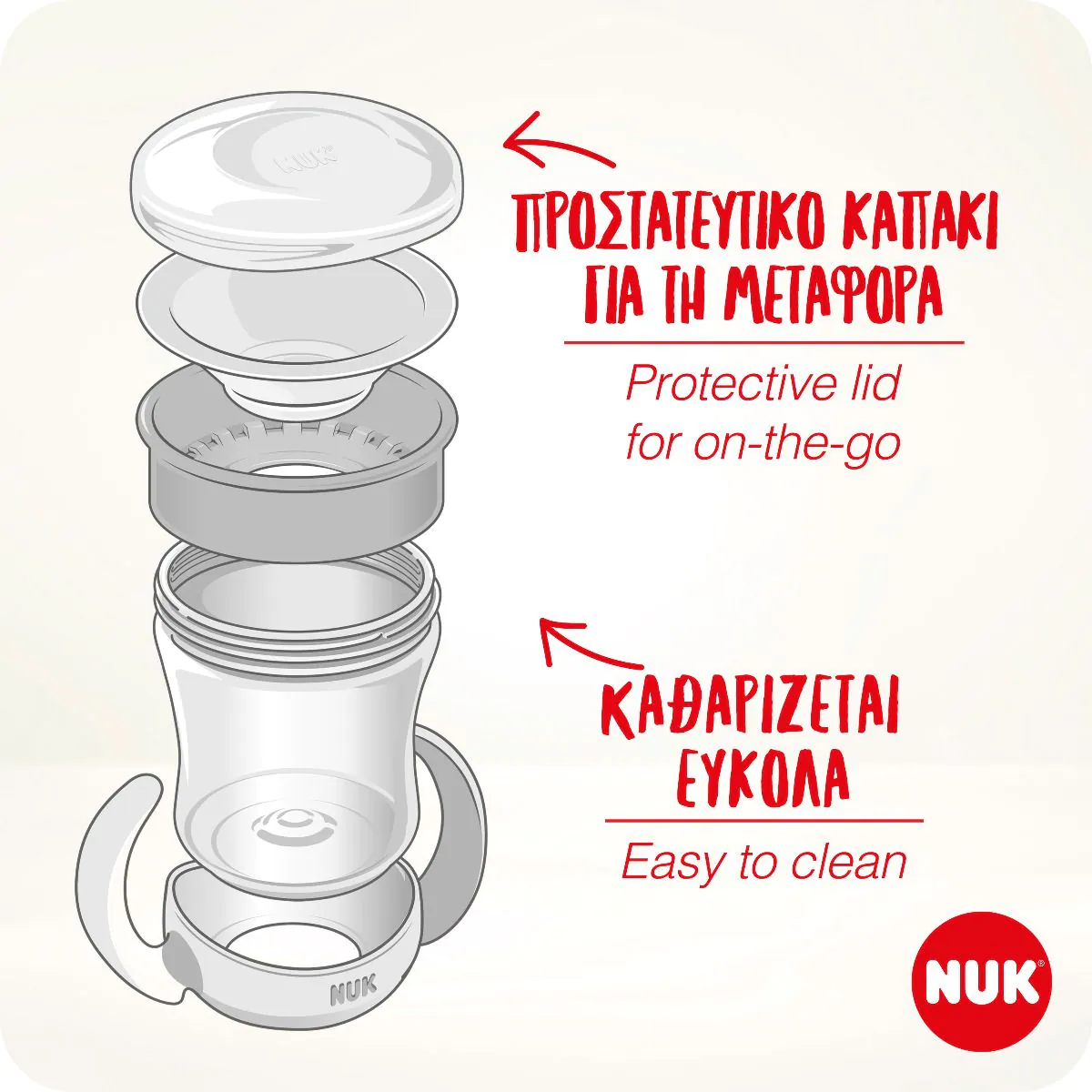 NUK Mini Magic Cup Λευκό 160ml 4 NUK Mini Magic Cup Λευκό 160ml - Image 4