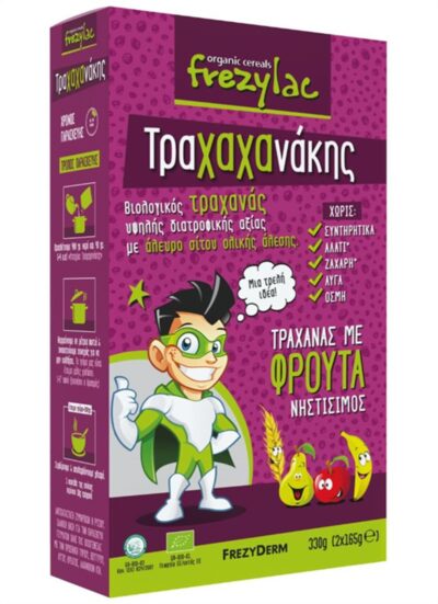 Frezyderm Frezylac Τραχαχανάκης Βιολογικός Τραχανάς με Βιολογικά Φρούτα 2x165g