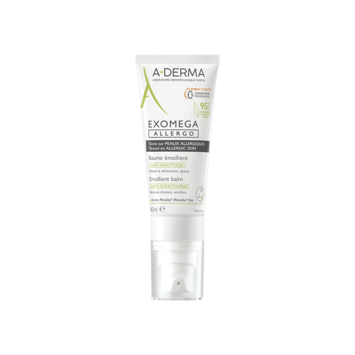 A-DERMA Exomega Allergo Αποστειρωμένο Μαλακτικό Βάλσαμο 40ml 1 A-DERMA Exomega Allergo Αποστειρωμένο Μαλακτικό Βάλσαμο 40ml
