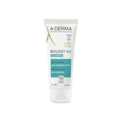 A-DERMA Biology AC Global Πλήρης Φροντίδα κατά των Ατελειών Ματ Όψη 40ml
