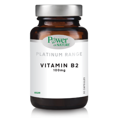 Power of Nature Platinum Vitamin B2 100mg 30 Κάψουλες