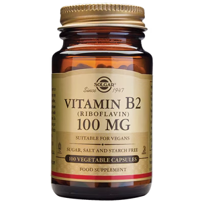 VITAMIN B2 (RIBOFLAVIN) 100 MG VEGETABLE CAPSULES_100 (1)
