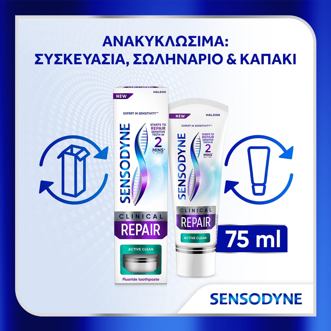 Sensodyne Clinical Repair Active Clean 75ml 4 02a79100-8c66-4144-b6e3-20b2725246e2