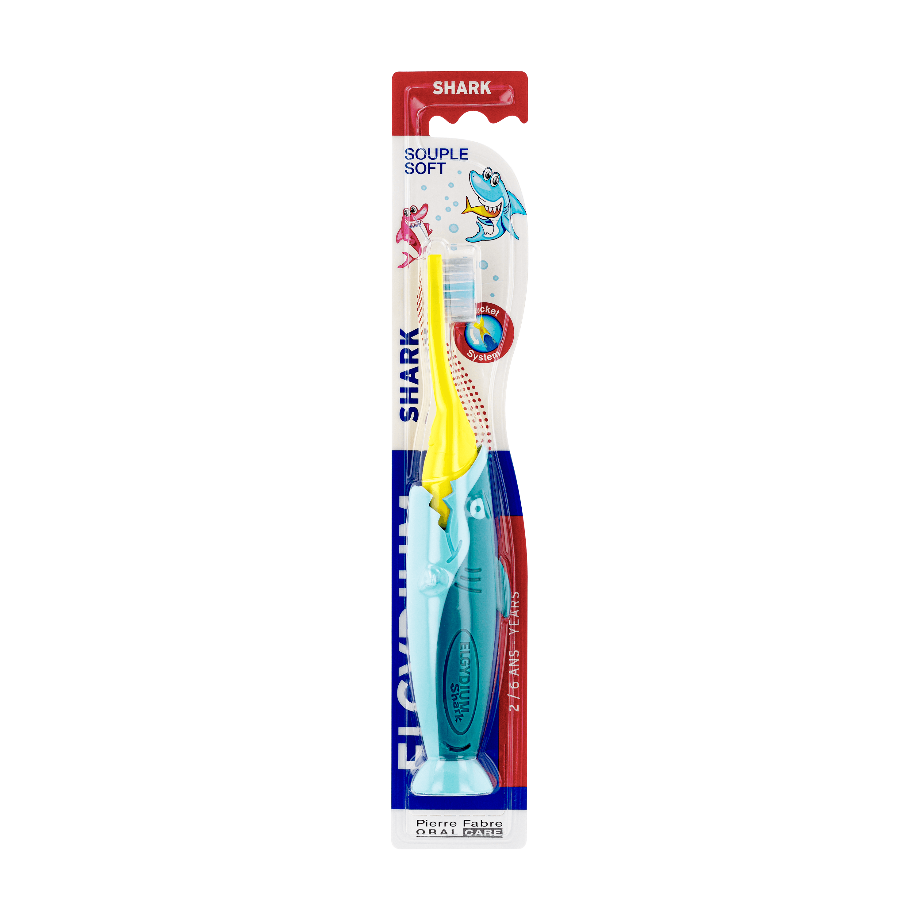 Elgydium Kids Shark Παιδική Οδοντόβουρτσα 2-6 Ετών Κίτρινο-Γαλάζιο 1 Τεμάχιο 1 16998cb5-5a17-407f-8c99-d420c9c699af