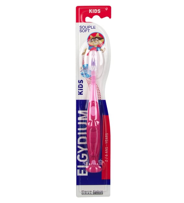 Elgydium Kids Παιδική Οδοντόβουρτσα 2-6 Ετών Ροζ-Φούξια 1 Τεμάχιο 1 3577056001444