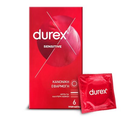 DUREX Προφυλακτικά Sensitive Κανονική Εφαρμογή 6 Τεμάχια