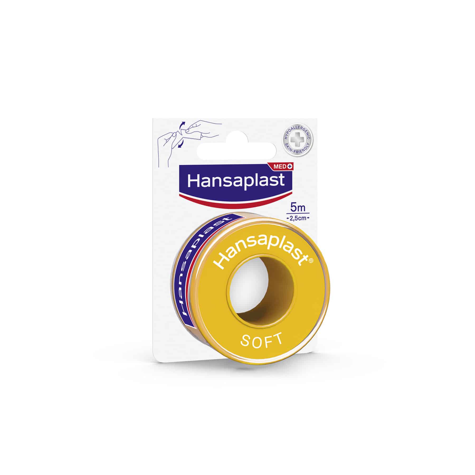 Hansaplast Αυτοκόλλητη Επιδεσμική ταινία Soft 2.5cmx5m 1 Product14084.Photo1.Original