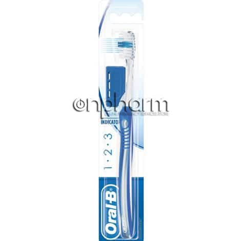 ORAL-B 123 Indicator Χειροκίνητη Οδοντόβουρτσα 35mm Μέτρια Μπλε 1 Product16380.Photo1.Original