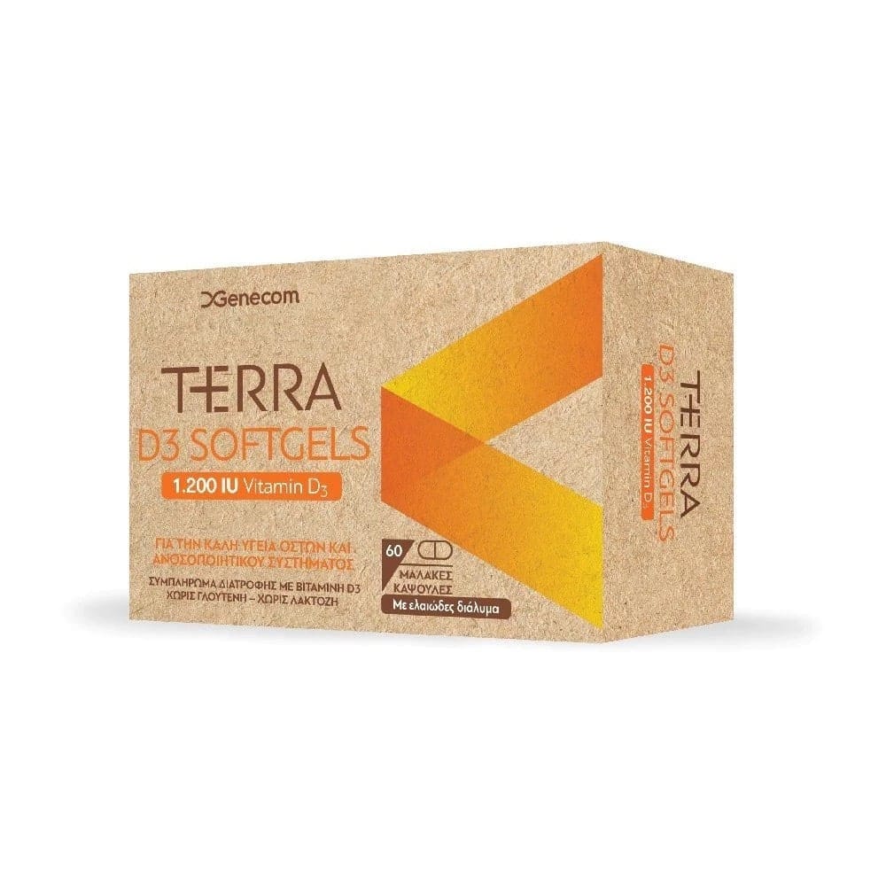 Genecom Terra D3 1200IU 60Μαλακές Κάψουλες 1 Product18682.Photo1.Original
