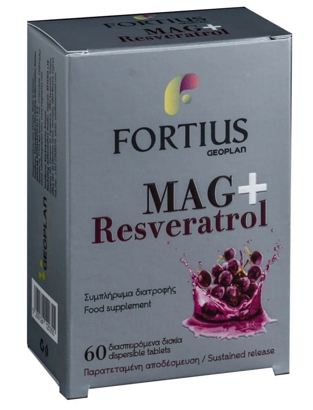 Geoplan Nutraceuticals Fortius Mag+Resveratrol 60Διασπειρόμενα Δισκία 1 Product19038.Photo1.Original