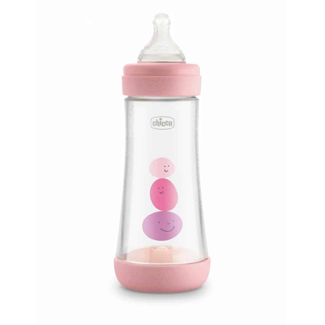 Chicco Μπιμπερό Πλαστικό Θηλή Σιλικόνης 4+ Μηνών Ροζ Perfect 5 300ml (20235-10) 1 Product19202.Photo1.Original