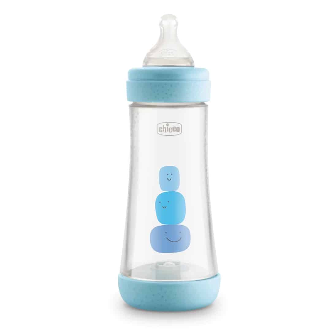 Chicco Μπιμπερό Πλαστικό Θηλή Σιλικόνης 4+ Μηνών Σιέλ Perfect 5 300ml (20235-20) 1 Product19203.Photo1.Original