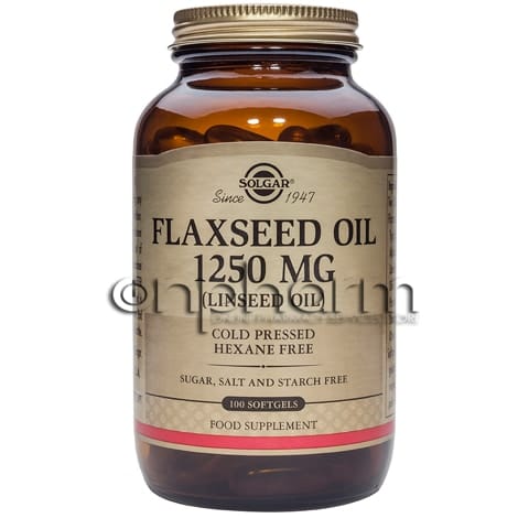 Solgar Flaxseed Oil (Cold Pressed) 1250mg 100 Μαλακές Κάψουλες 1 Product5844.Photo1.Original