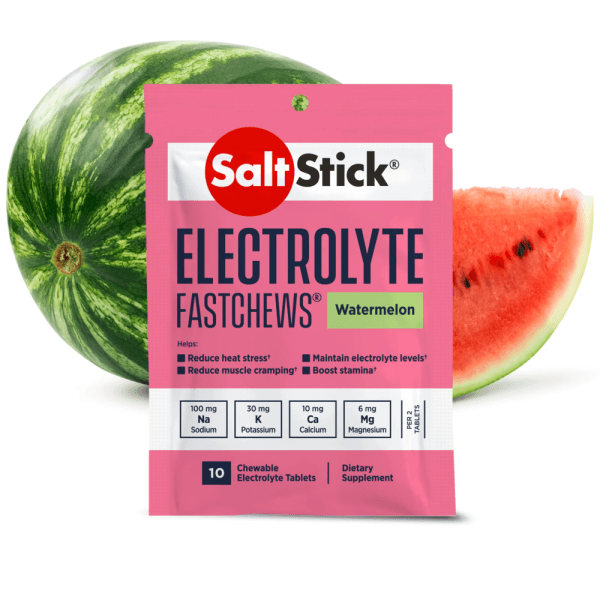 SaltStick Electrolyte Fastchews Γεύση Watermelon 10 Μασώμενα Δισκία 1 SaltStick_FastChews_Watgermelon_theme_eshop-600×600