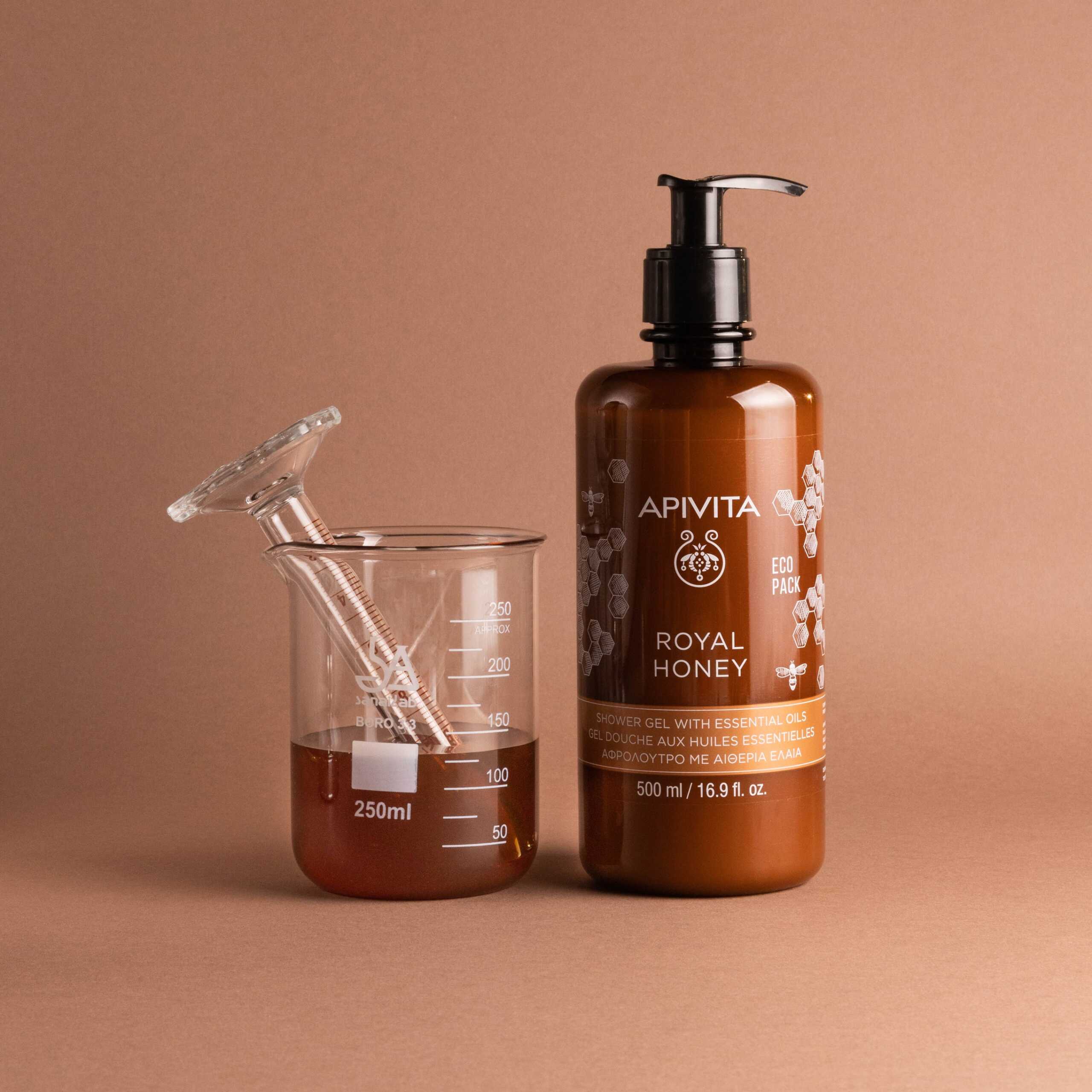 Apivita Royal Honey Κρεμώδες Aφρόλουτρο με Μέλι 500ml 3 5201279074616_ROYAL-HONEY_ECOPACK_SCIENCE_GR