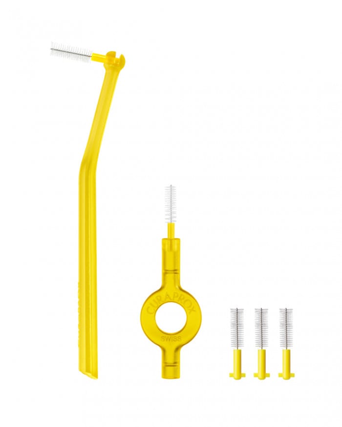 Curaprox Prime Start 09 Μεσοδόντιο Βουρτσάκι Κίτρινο 1 mesodontia-vourtsakia-set-prime-start-megethos-09