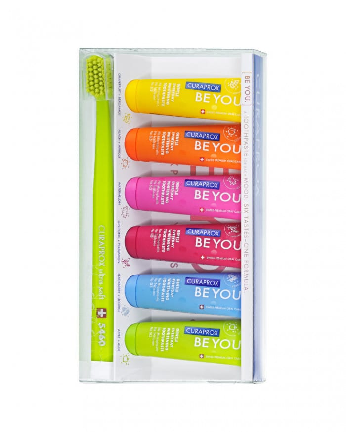 Curaprox Be You Taste Pack 6 Οδοντόκρεμες 10ml και 1 Οδοντόβουρτσα CS 5460 2 odontokrema-be-you-six-taste-pack-me-odontovourtsa (1)