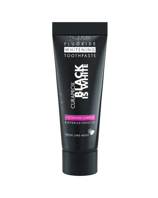 Curaprox Black Is White Λευκαντική Οδοντόκρεμα 10ml και Black Is White Οδοντόβουρτσα 2 odontokrema-black-is-white-10-ml-me-vourtsa (1)