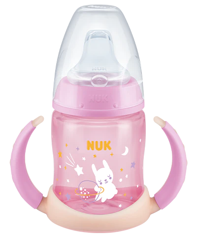 NUK First Choice Night Μπιμπερό Εκπαίδευσης Με Δείκτη Ελέγχου Θερμοκρασίας ΡΟΖ 150ml