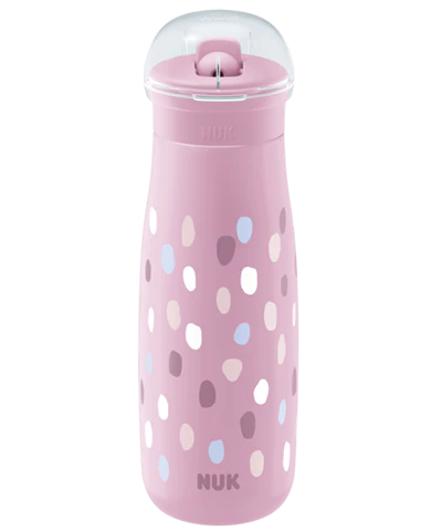 NUK Mini-Me Flip Παγουράκι ΡΟΖ 450ml με Ρύγχος 2 σε 1