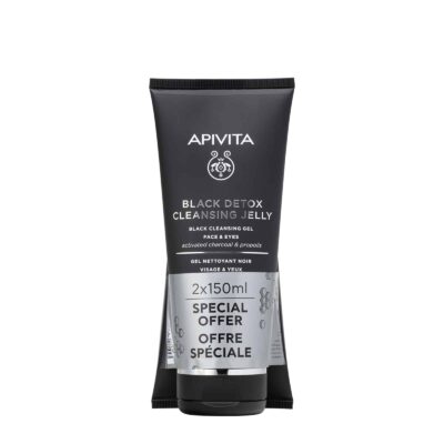 Apivita Promo Black Detox Duo Καθαρισμός για Πρόσωπο & Μάτια 150ml 2 Τεμάχια