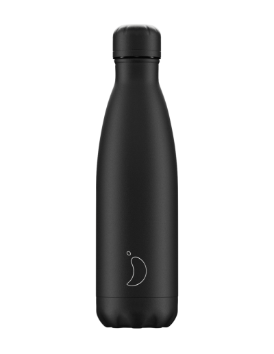 Chillys Ανοξείδωτο Μπουκάλι Θερμός All Black 500ml
