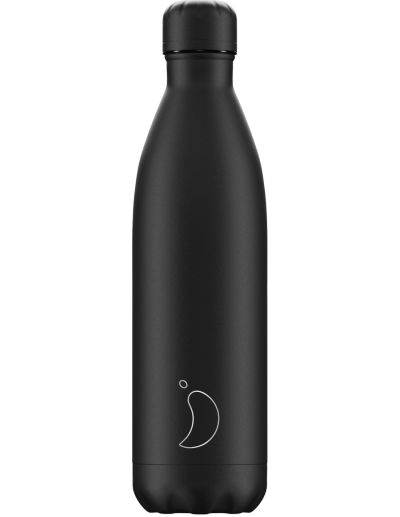 Chillys Ανοξείδωτο Μπουκάλι Θερμός All Black 750ml