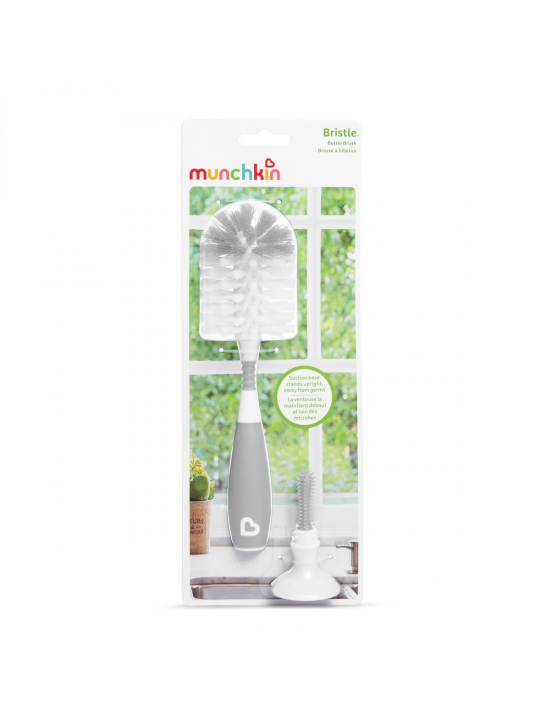 Munchkin Bristle Bottle Brush Γκρι 1 Τεμάχιο 2 Munchkin Bristle Bottle Brush Γκρι 1 Τεμάχιο - Image 2