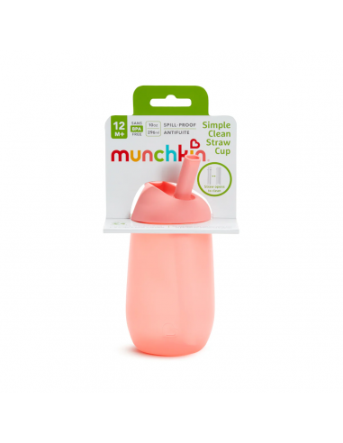 Munchkin Simple Clean Straw Cup Ροζ 296ml 2 Munchkin Simple Clean Straw Cup Ροζ 296ml - Image 2