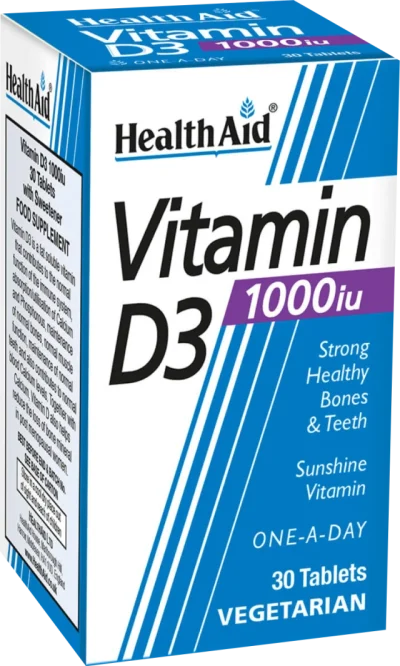 Health Aid Vitamin D3 1000IU 30 Ταμπλέτες