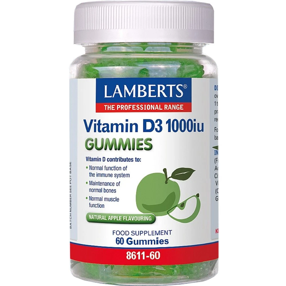 Lamberts Vitamin D3 1000iu Gummies 60 Ζελεδάκια 1 Lamberts Vitamin D3 1000iu Gummies 60 Ζελεδάκια